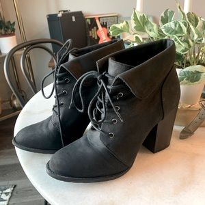 Lace Up Heel Boots